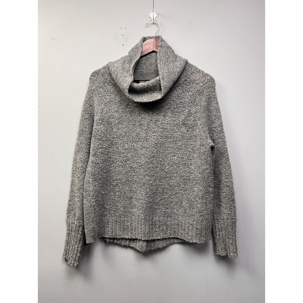 RD Style Sweater Womens Medium Grey Cowl Neck Marled Pullover Raglan‎ Knit